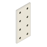 MODULAR SOLUTIONS ALUMINUM CONNECTING PLATE&lt;br&gt;90MM X 180MM FLAT W/HARDWARE